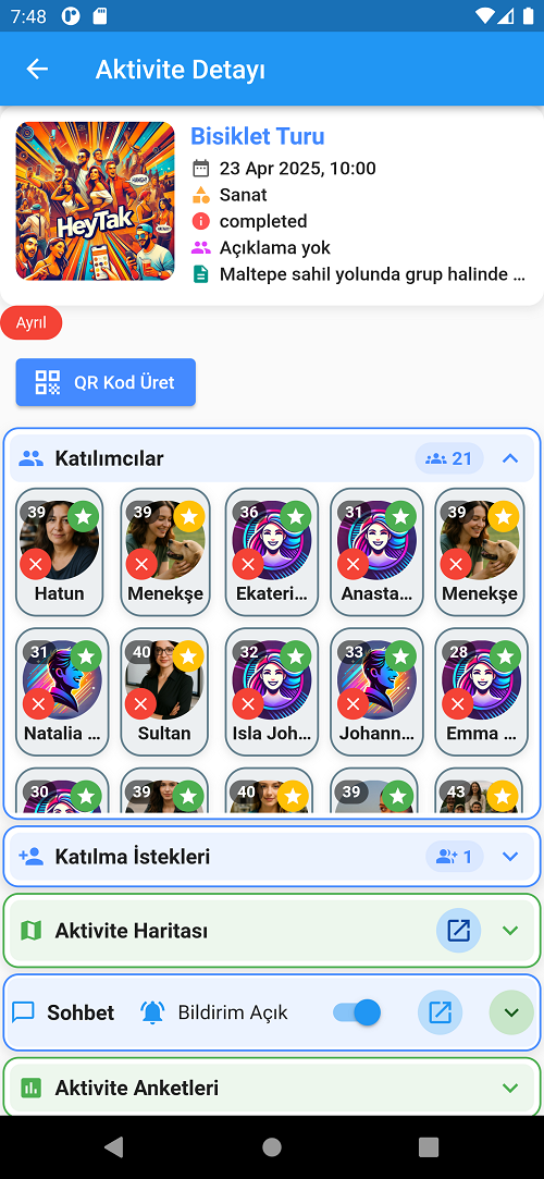 Aktivite Kulübü Etkinlik Yönetimi Dashboard
